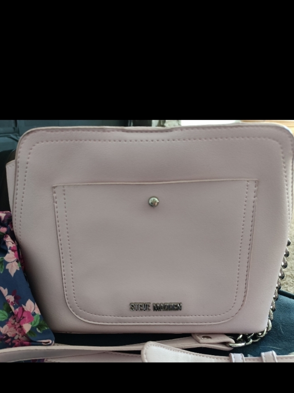 Steve Madden Light Blush Pink Crossbody Bag with Front Pocket